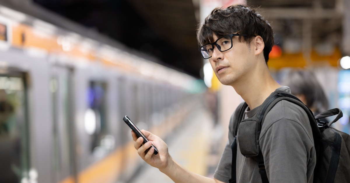 holding a smartphone