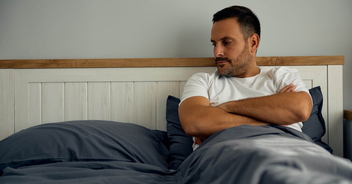 sad man missing someone