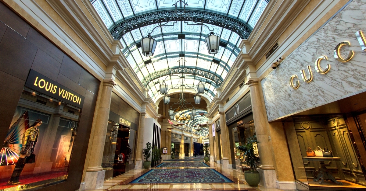 Upscale shops Bellagio Casino resort Las Vegas
