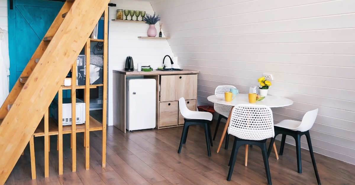 kitchen with modern Scandinavian interior 