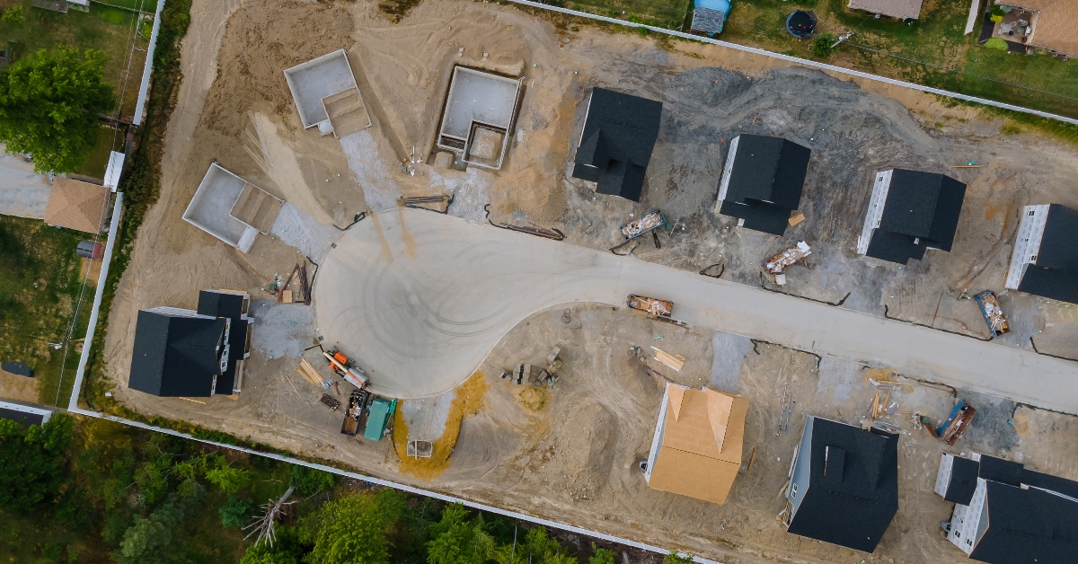 New housing development being built