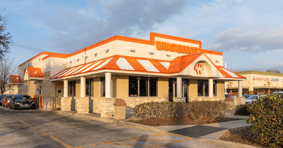A Whataburger restaurant exterior