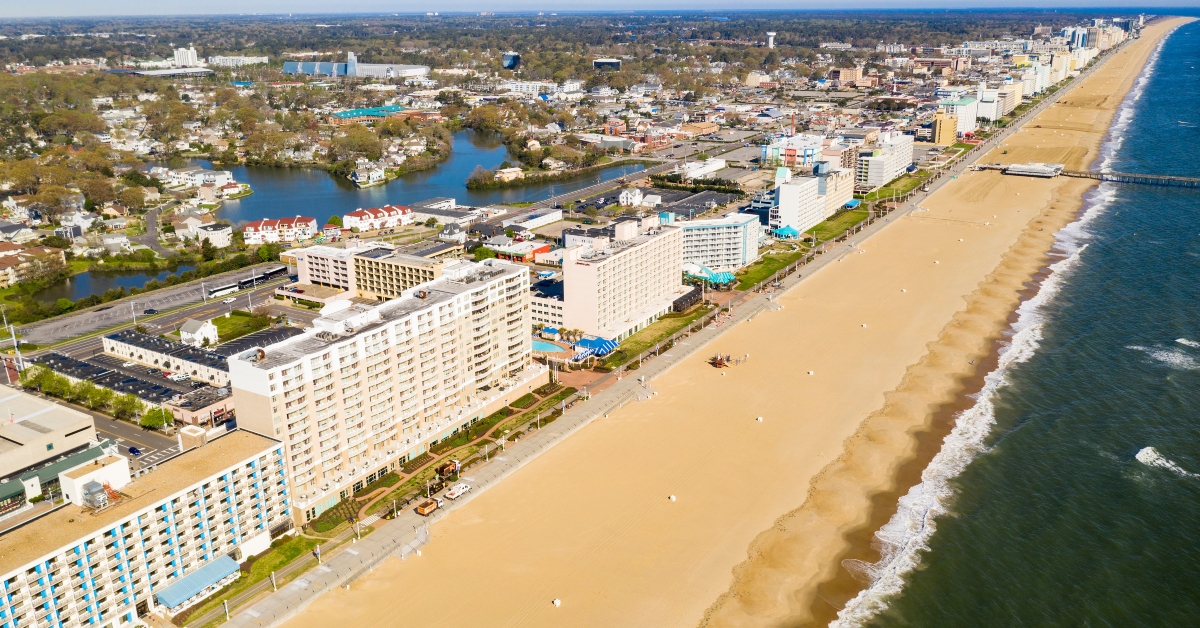Beach along Ocean City Maryland