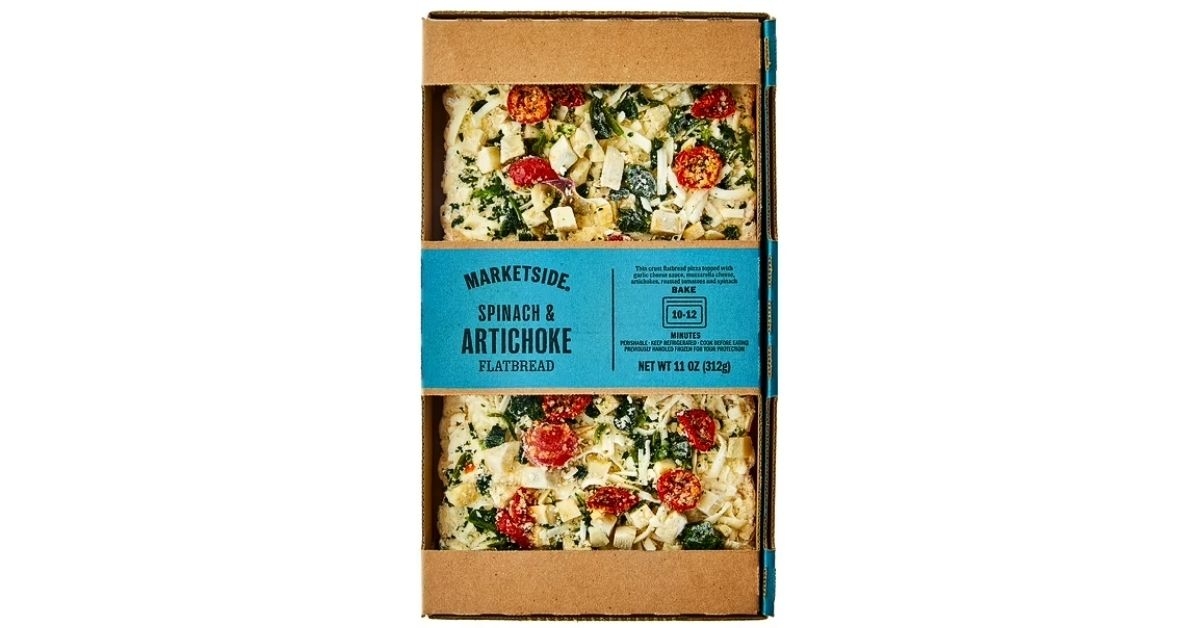 Marketside Artichoke Spinach Tomato Flatbread Pizza