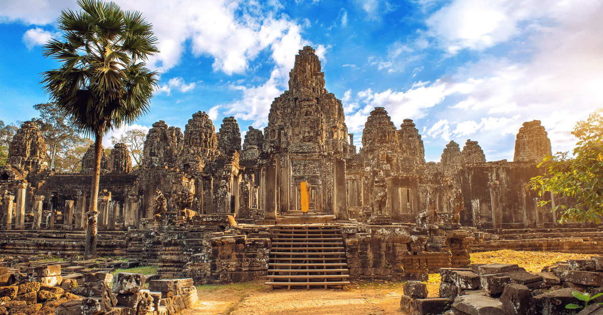 Ancient stone faces in Cambodia