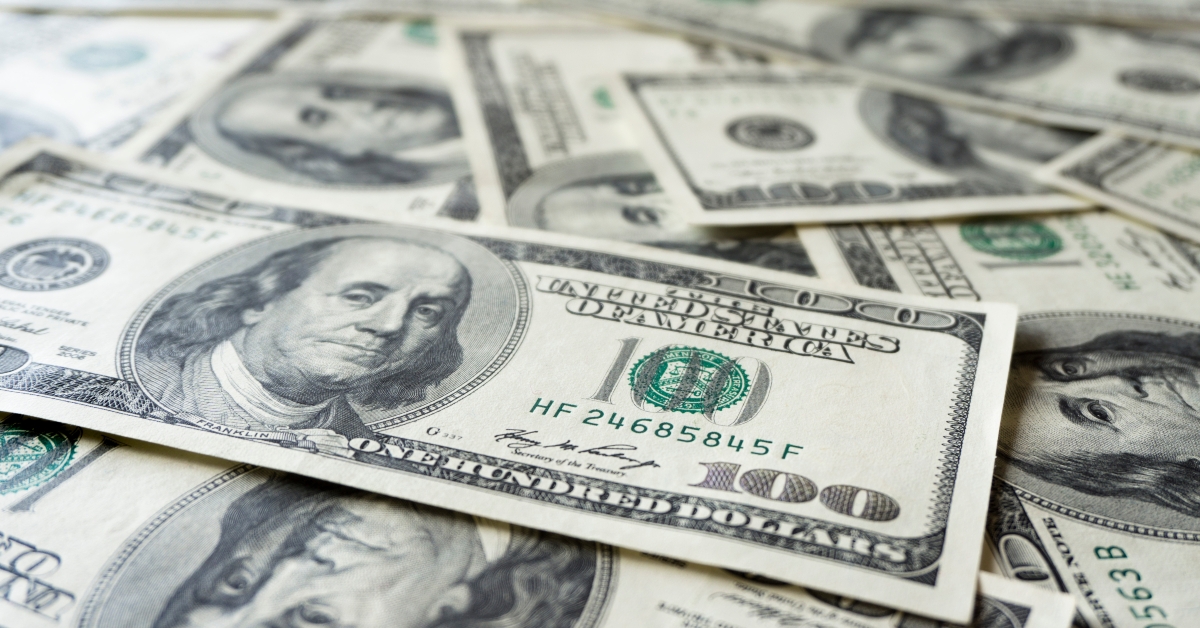 Old one hundred dollar bills