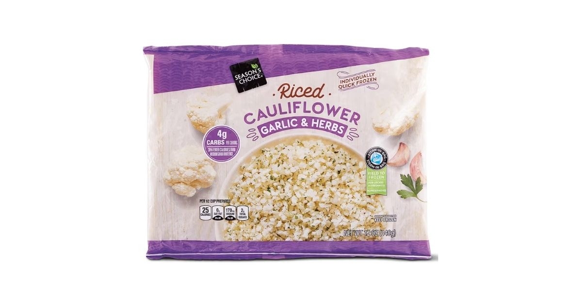 Aldi Seasons Choice Garlic Riced Cauliflower