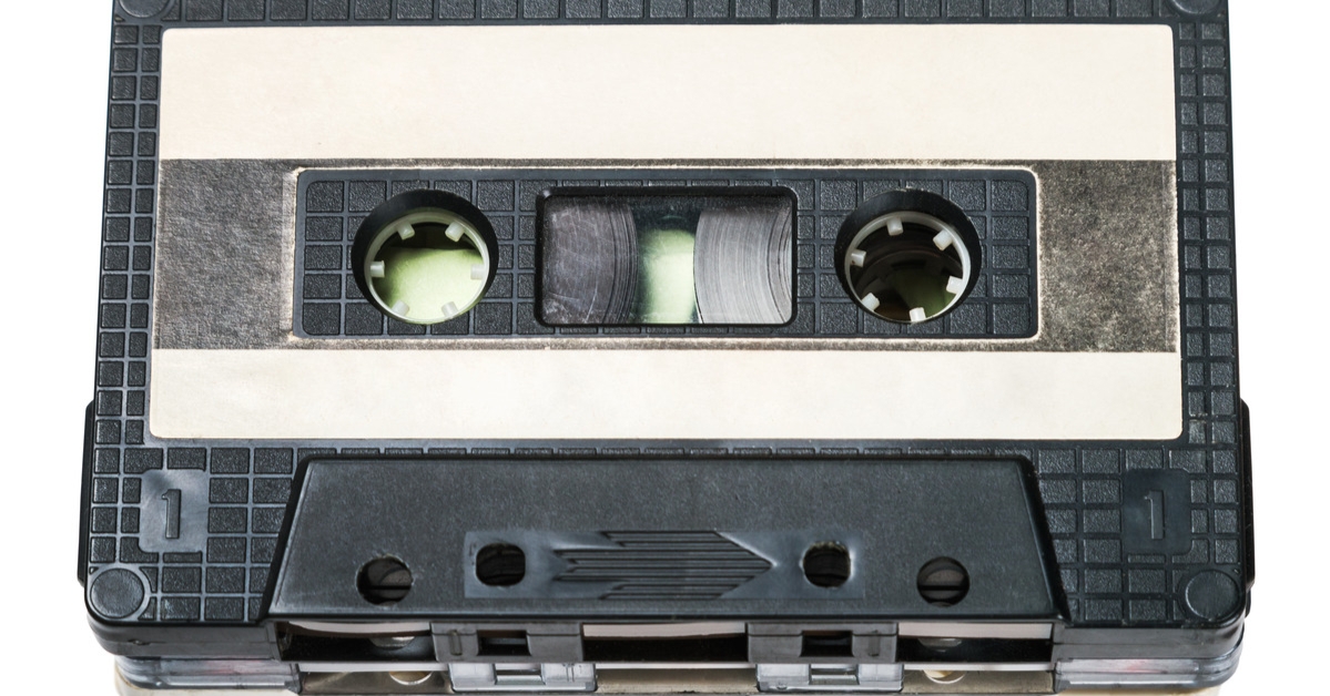 close up of cassette tape