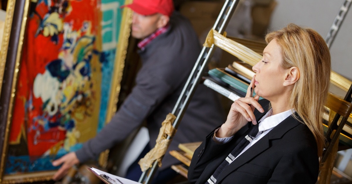 Selling the artwork in art gallery