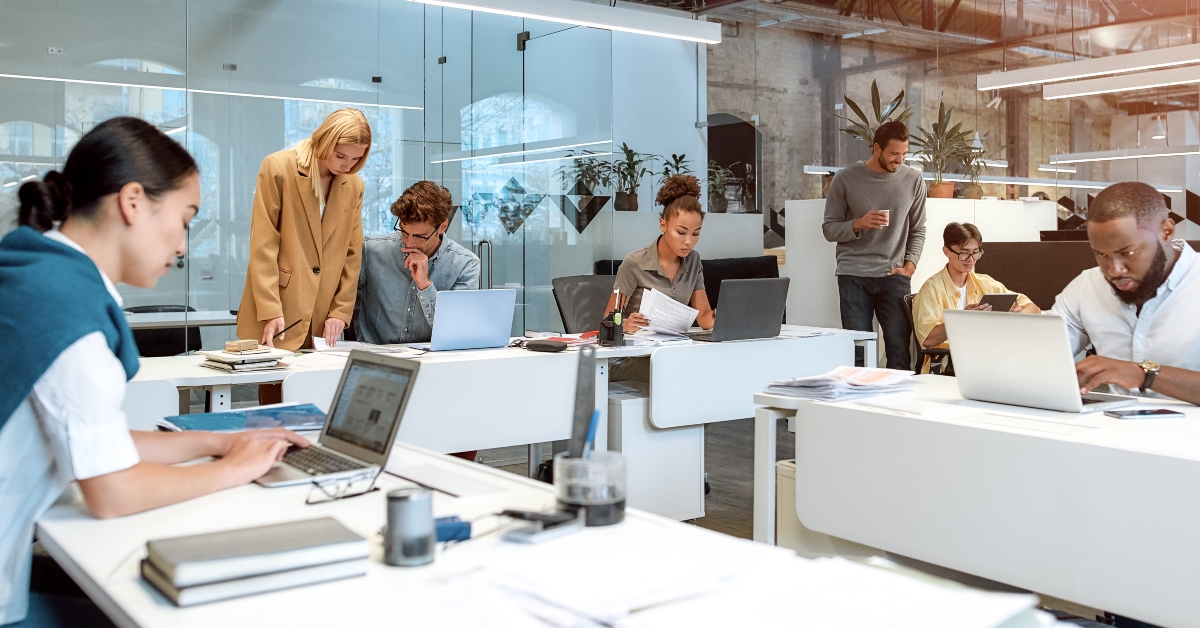 Business people working together