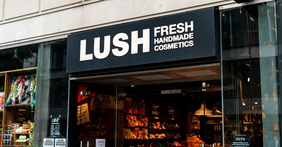 lush cosmetics sign