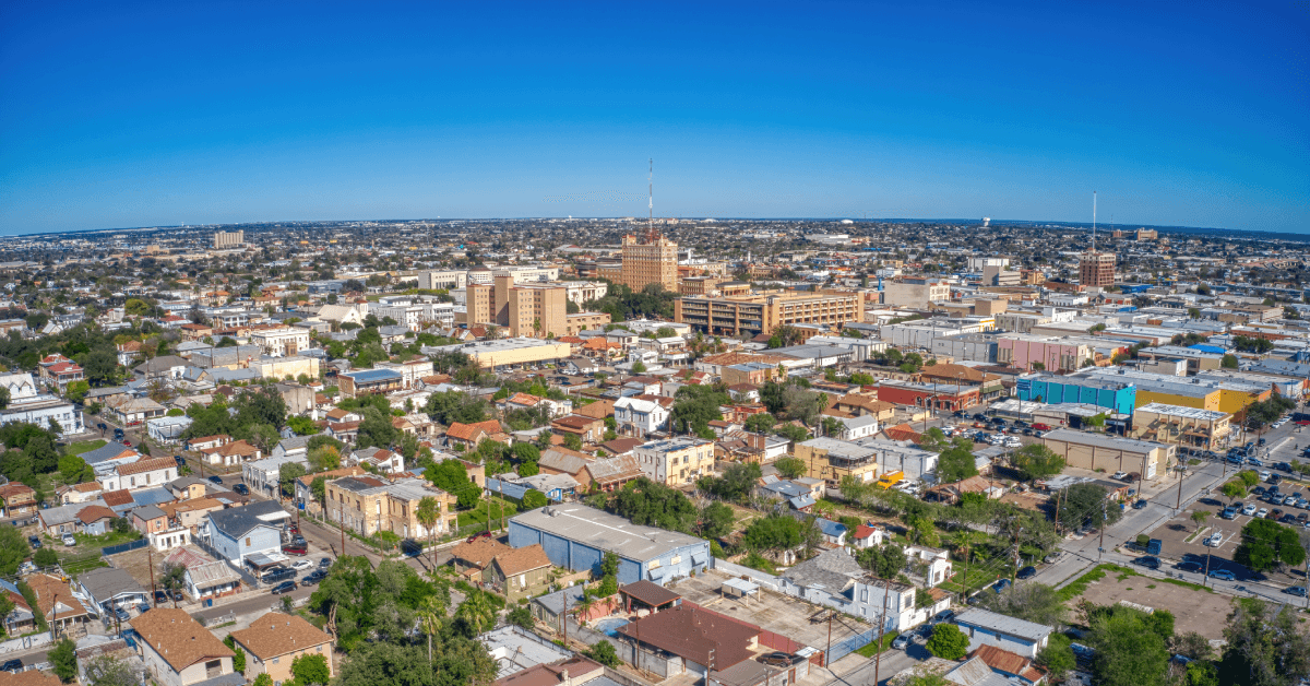 Aerial view of Laredo, Texas