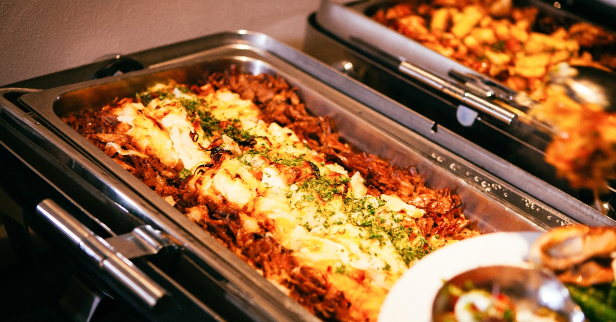 Food served in a dinner