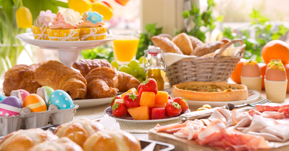 Table with delicatessen ready