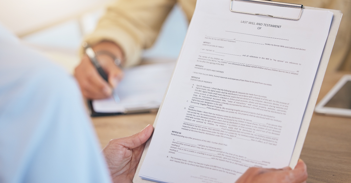 last will and testament