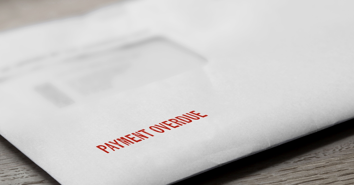 payment overdue letter stamped