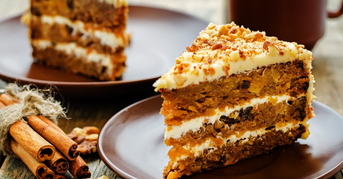 carrot cake with walnuts and prunes