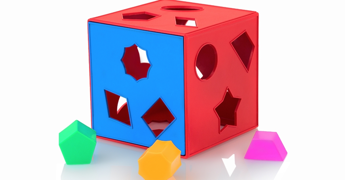 Colorful children's toy shape sorter