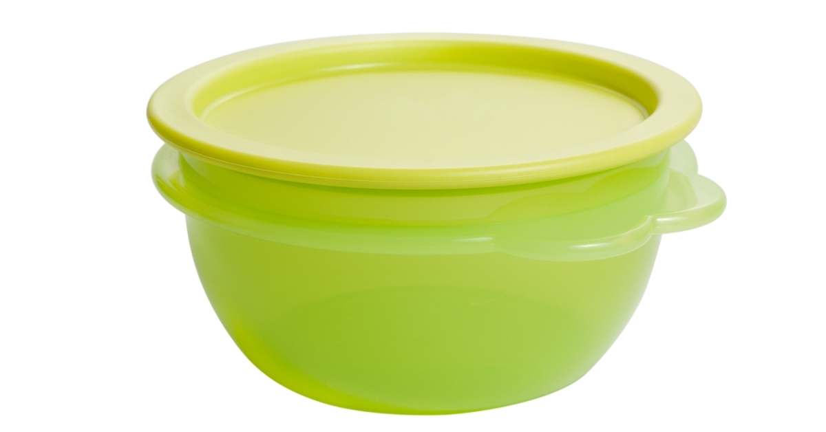 colorful plastic food container tupperware