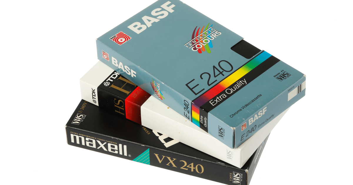 Old circa 1990s cassette tapes