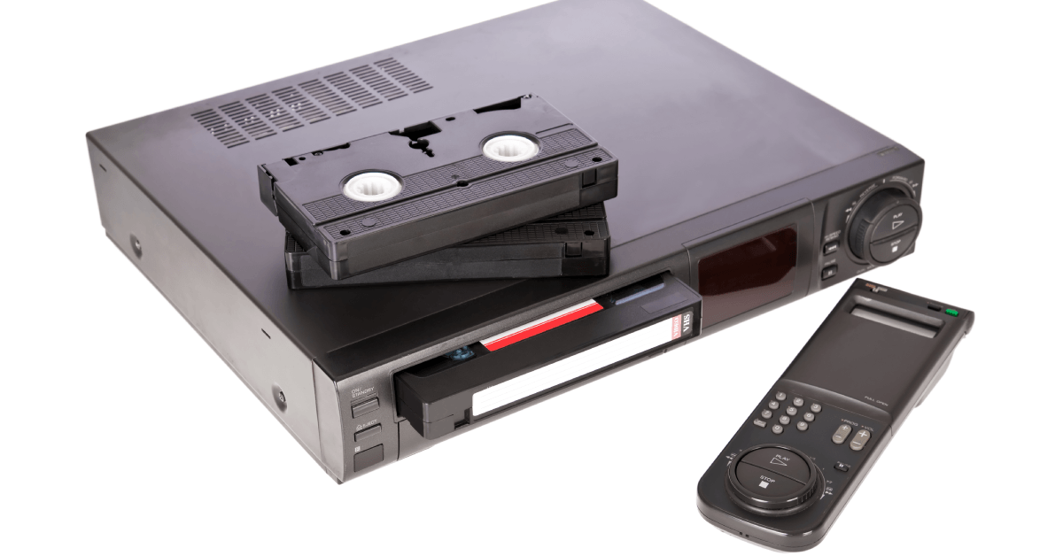 Old Video Cassette Recorder and tapes