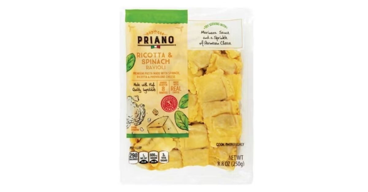 aldi priano ricotta spinach ravioli