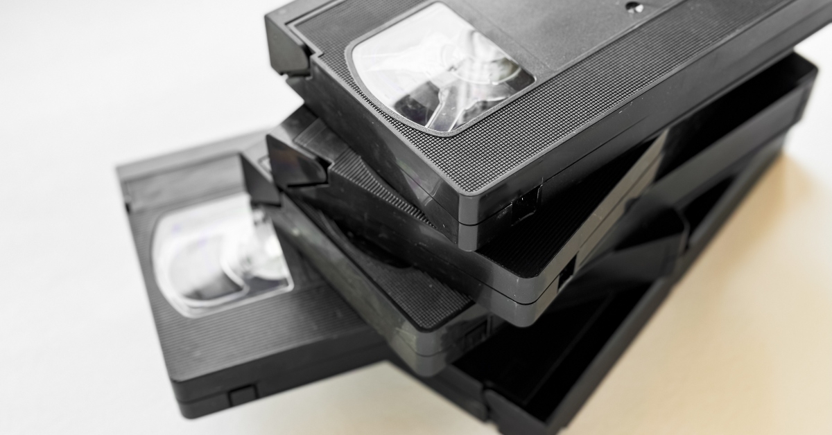 vintage vhs cassettes