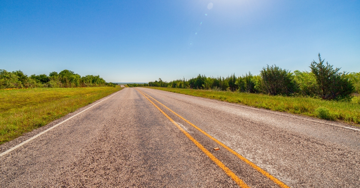 empty rural highway road