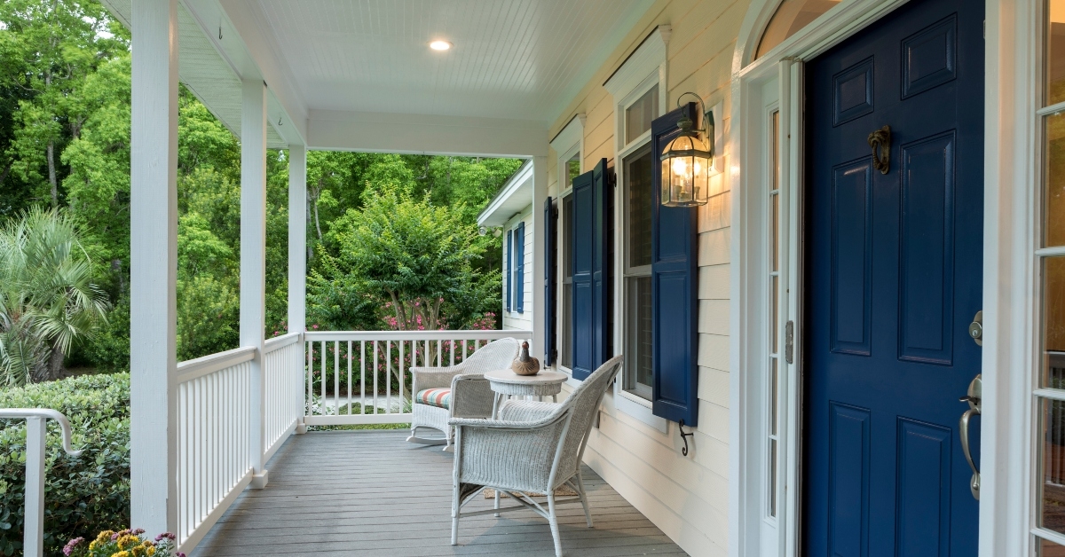 front entrance of southern home