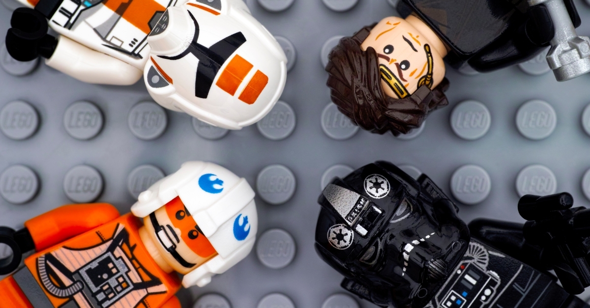 Four Lego Star Wars minifigures