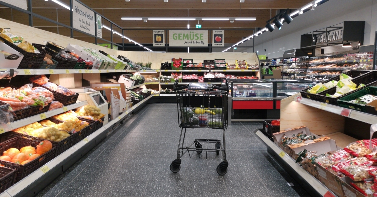 Aisle with Fruits in ALDI SUED