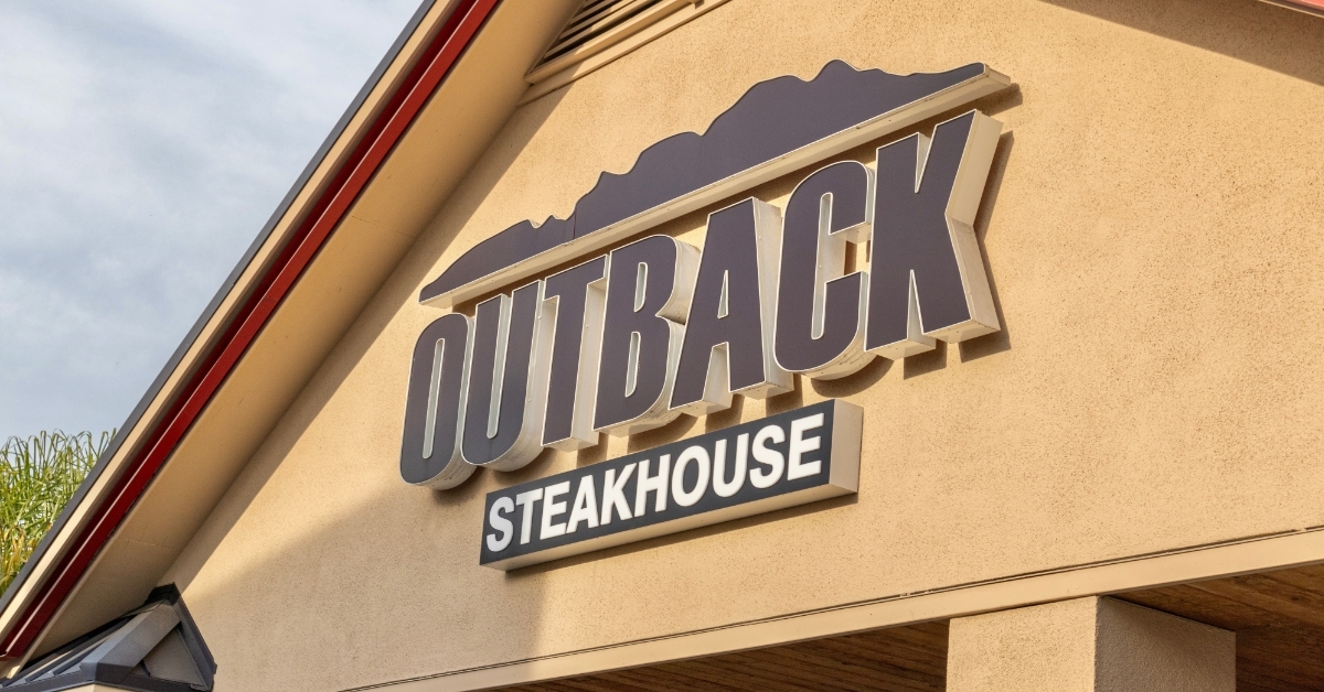 Outback Steakhouse sign on building