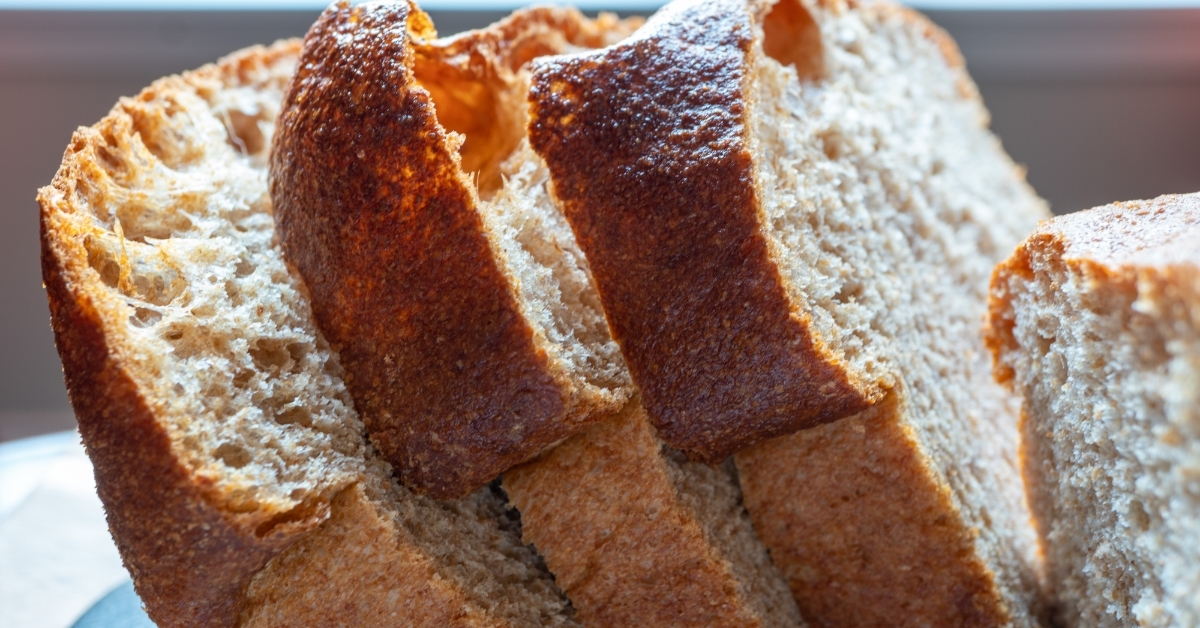 Sliced Homemade Honey Wheat Bread