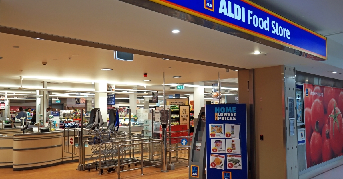 Sydney Australia Aldi supermarket entrance