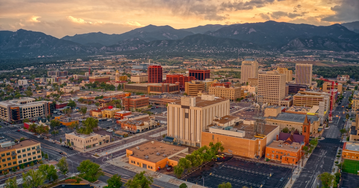 Aerial View of Colorado Springs