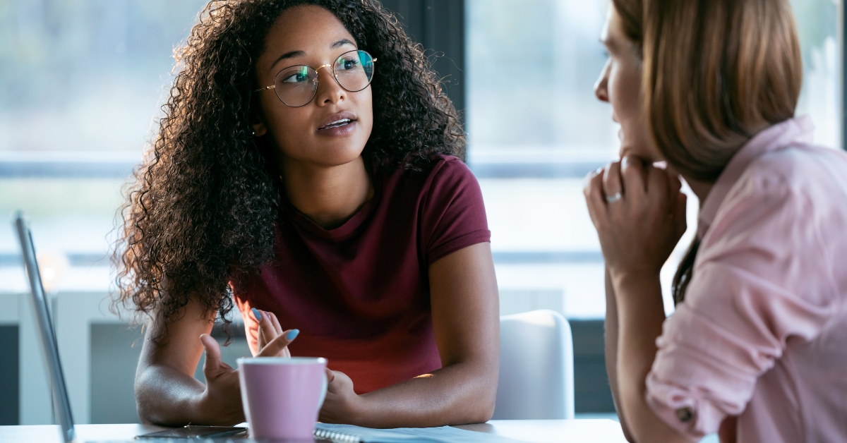 business women working together