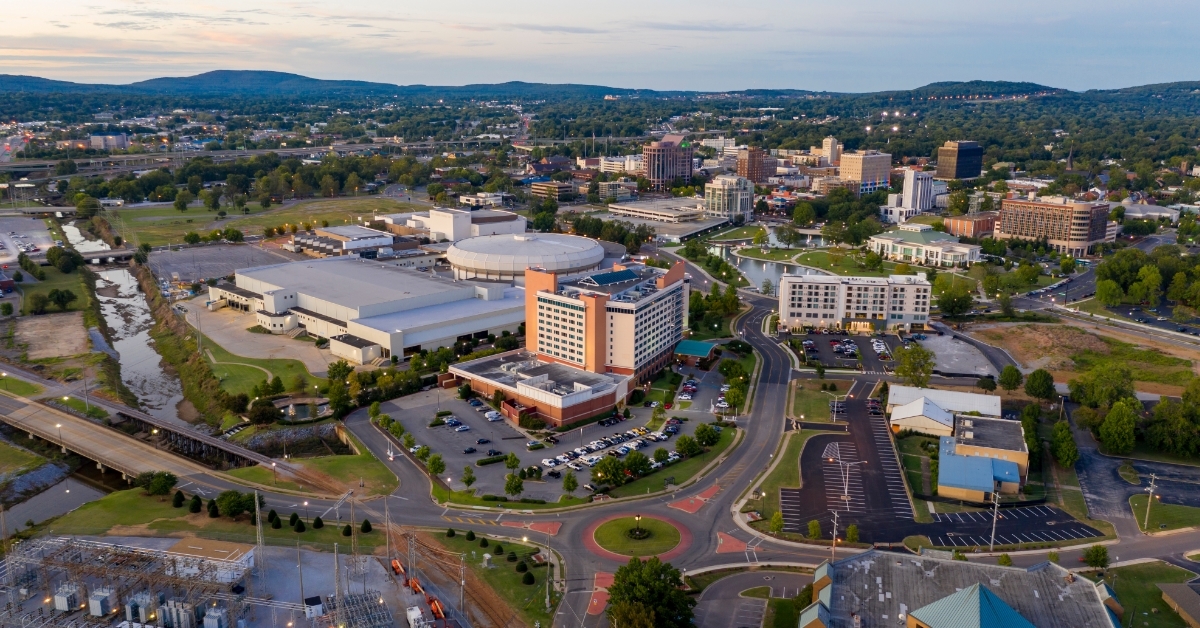 downtown urban city center huntsville alabama
