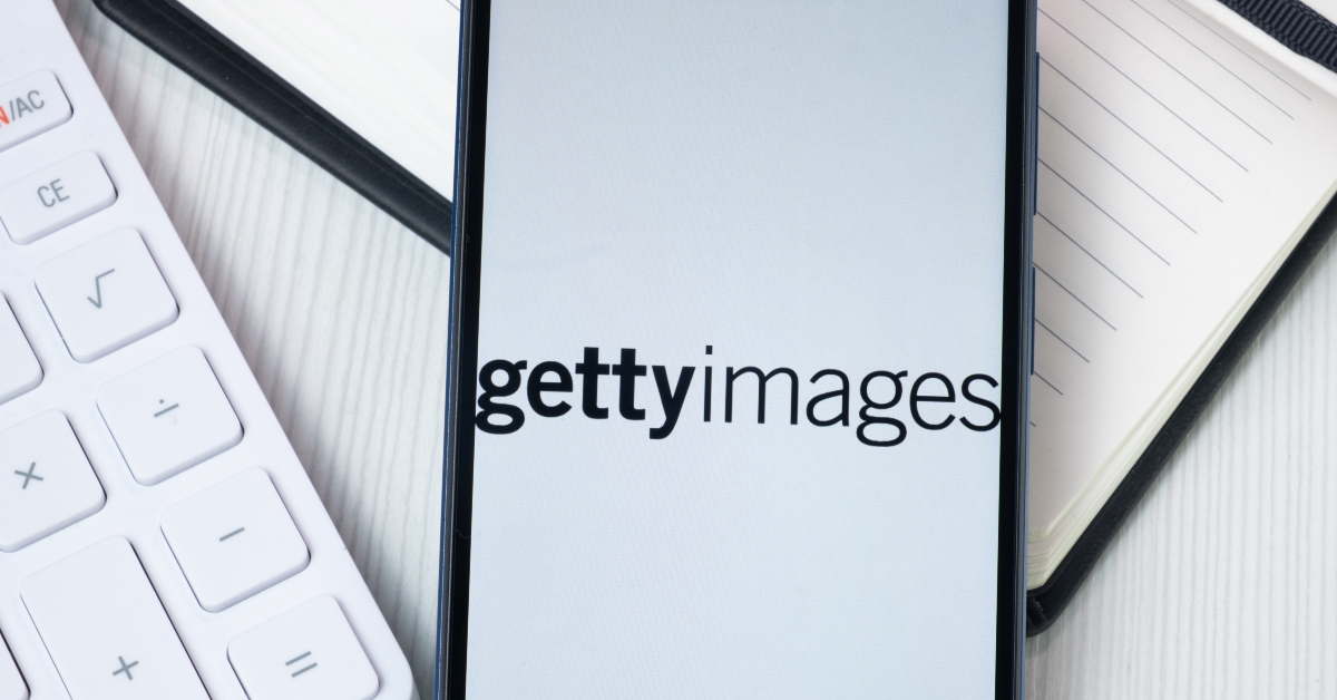 getty images logo on phone