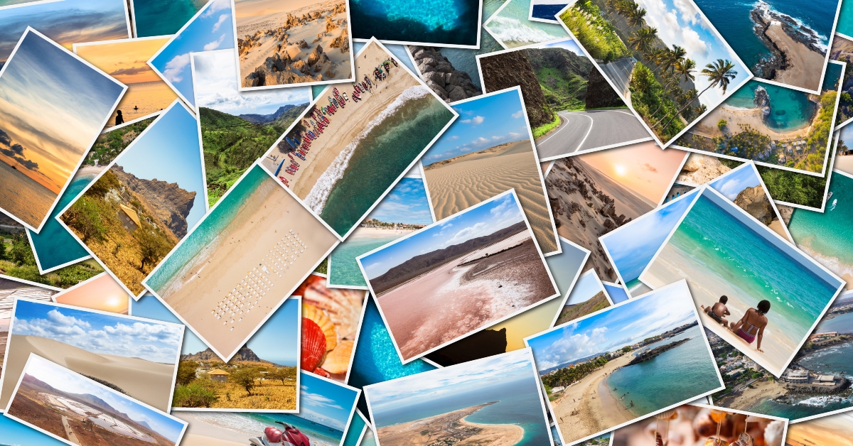 Cape Verde landscape photo collage