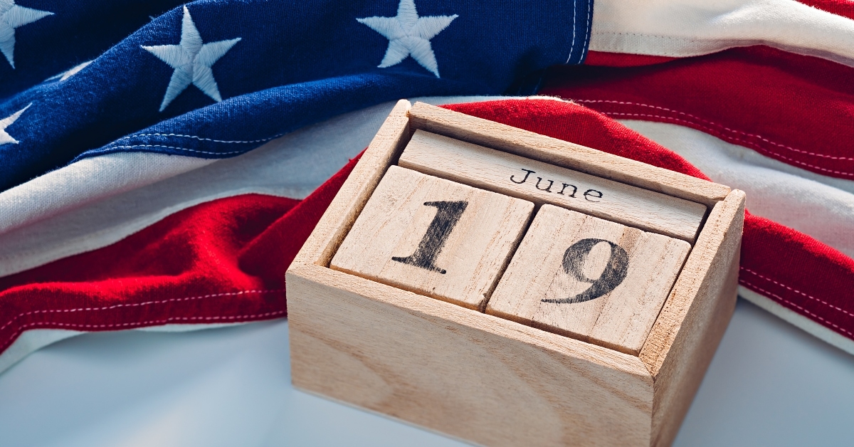 june 19 date with us flag