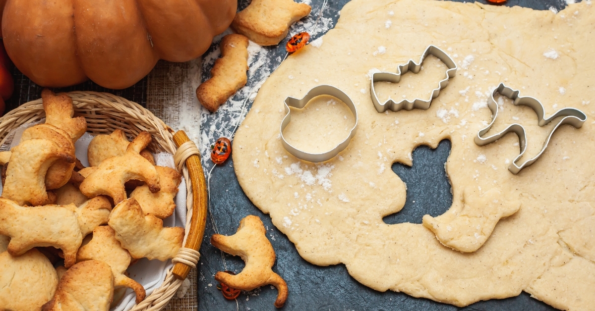 Making cookies for Halloween