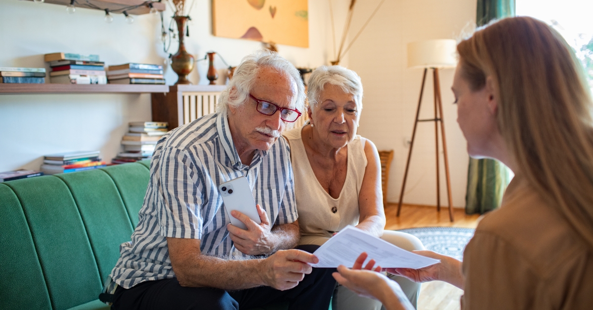couple talking to financial advisor