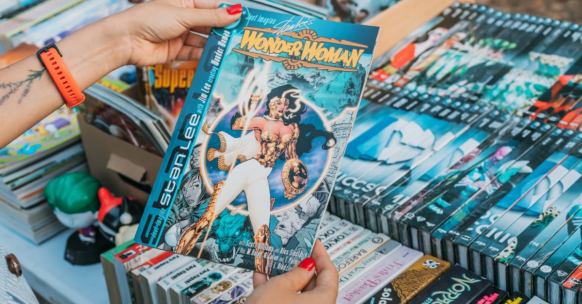 Retro magazine featuring Wonder Woman