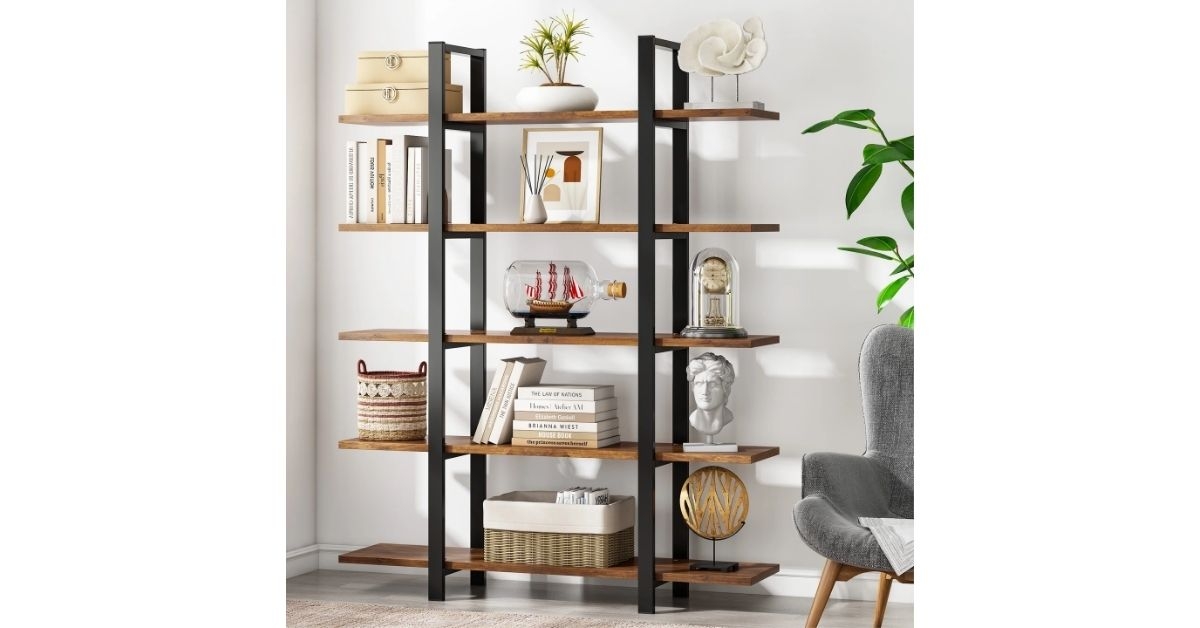 Five tier bookshelf