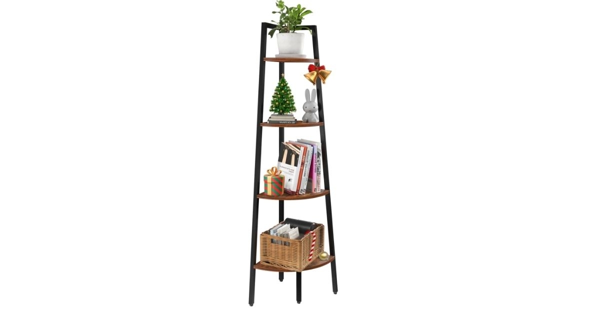 Bookshelf with metal frame