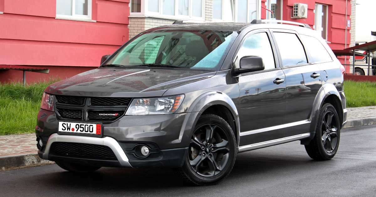 grey dodge journey crossroad at the city street