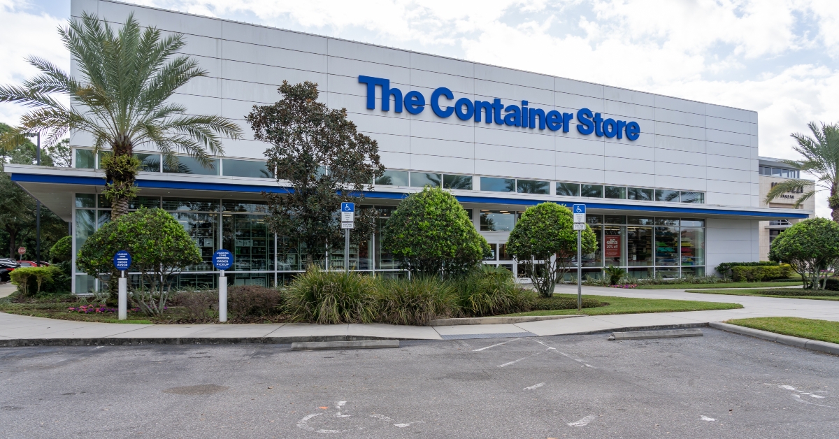 The Container Store exterior shown in Orlando