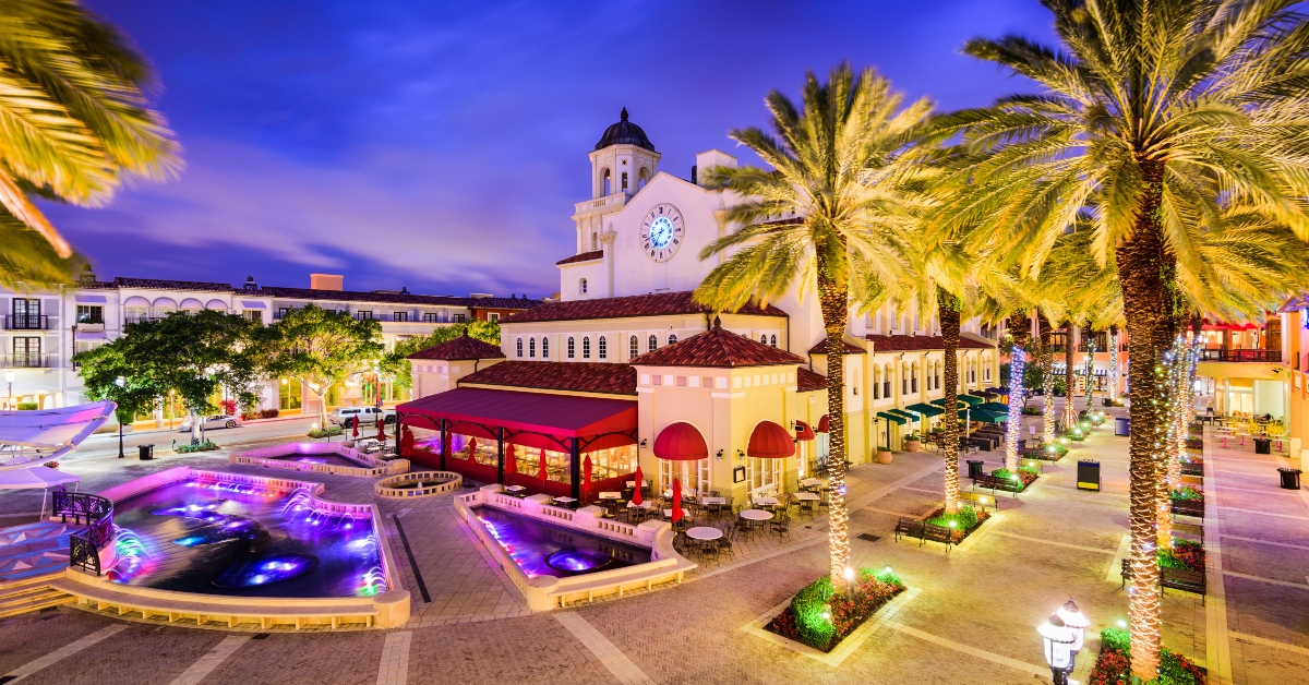 West Palm Beach, Florida at night