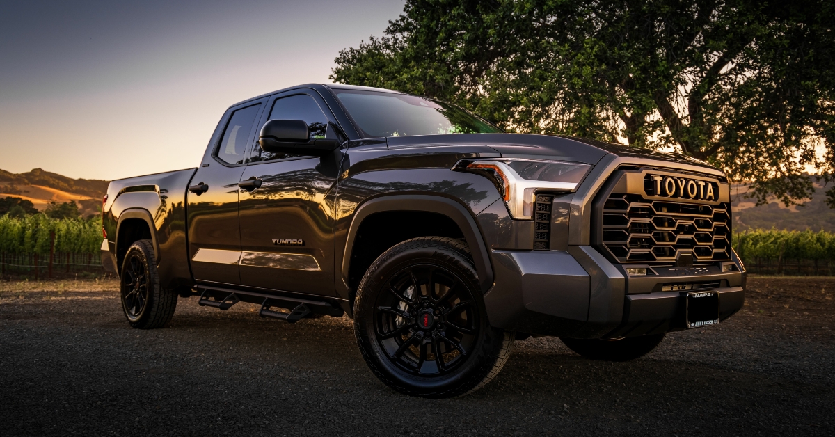 Low angle shot of 2022 Toyota Tundra