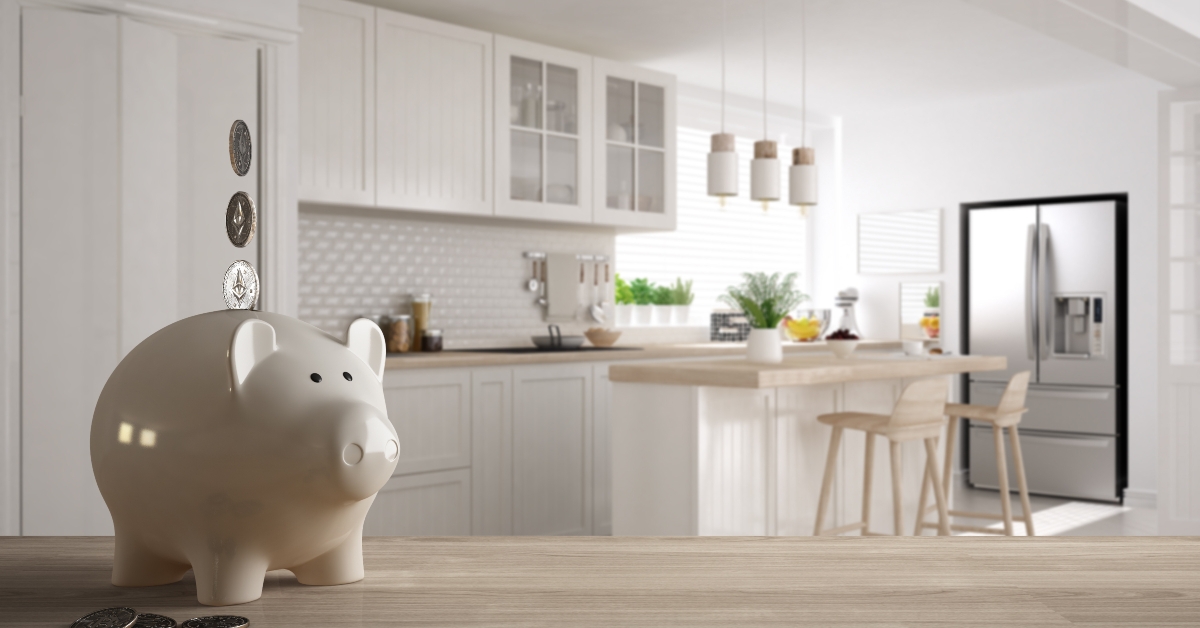 white piggy bank with coins